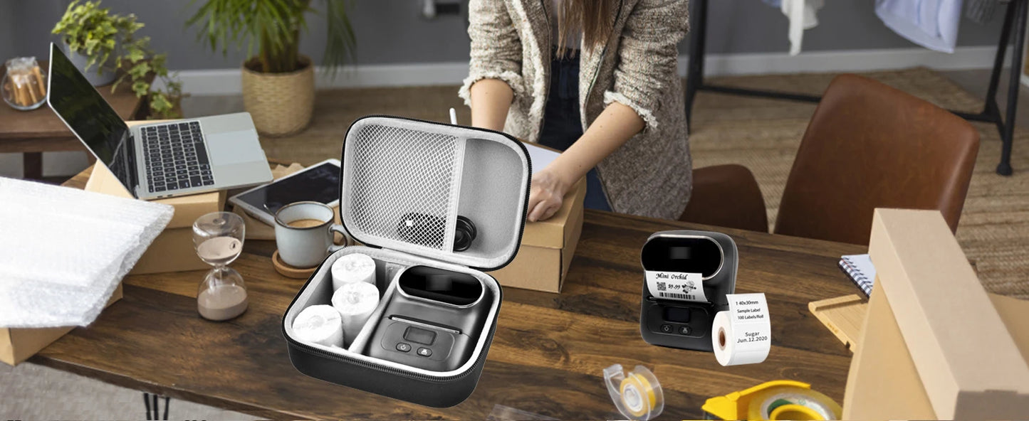 Case Compatible with Phomemo M110 Label Maker - Portable Mini Bluetooth Thermal Label Maker Carrying Storage Bag (Box Only)